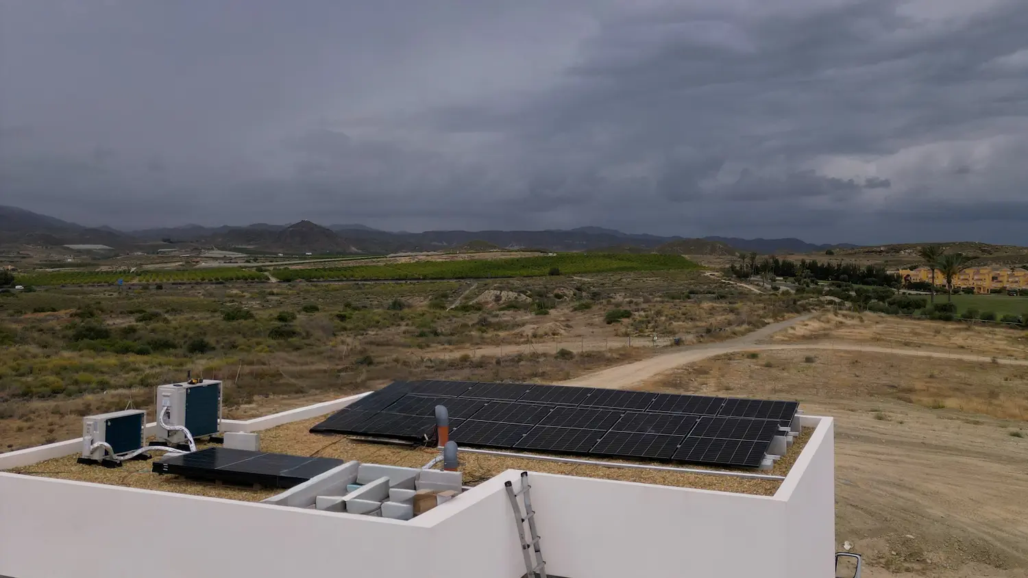 Solar panels work in daylight Bolnuevo Murcia