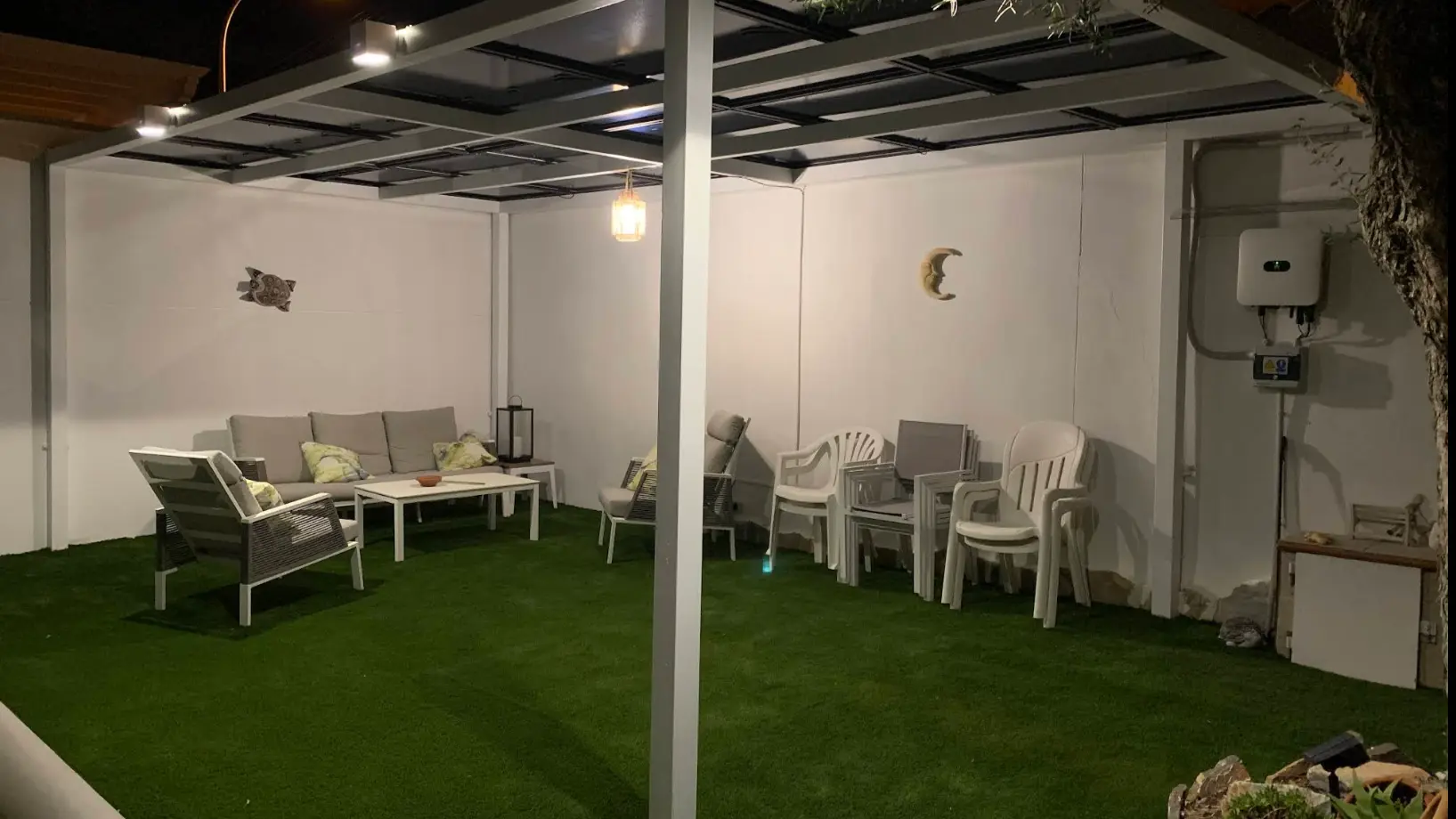 Solar Pergola Night View